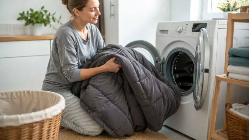 how to wash a weighted blanket