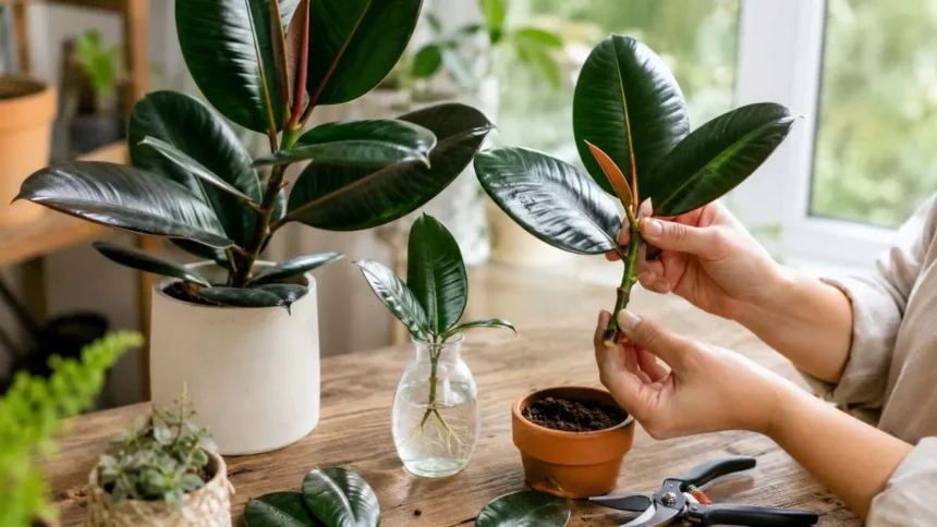 how to propagate a rubber tree plant