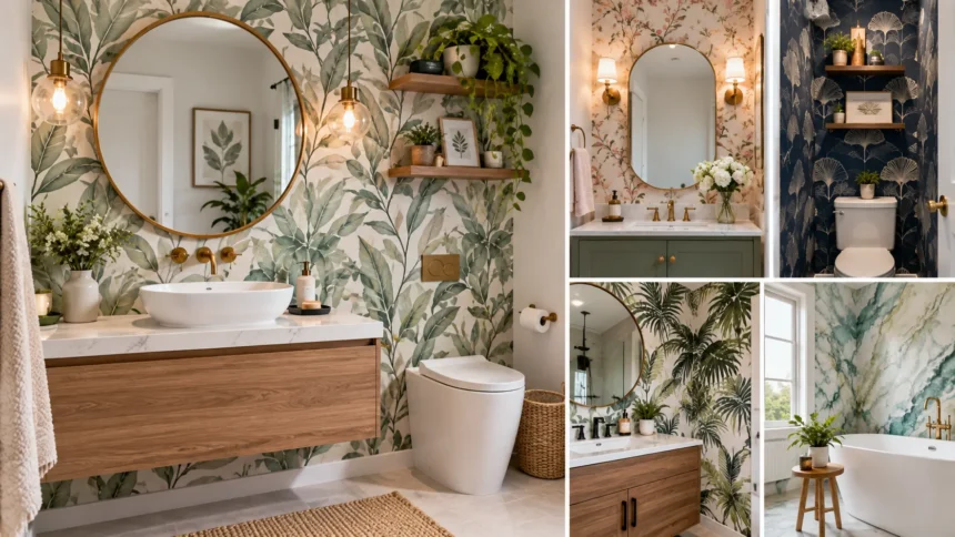 Bathroom Wallpaper Ideas Beautiful Ideas Worth Saving