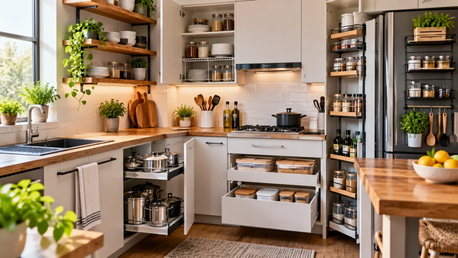 17 Kitchen Storage Hacks for Small Spaces
