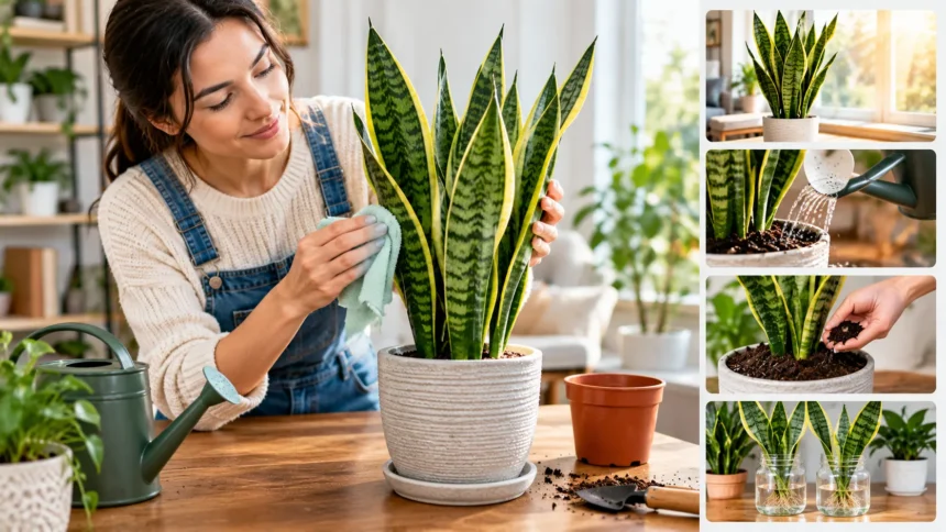 Snake Plant Care Light, Water and Growing Tips