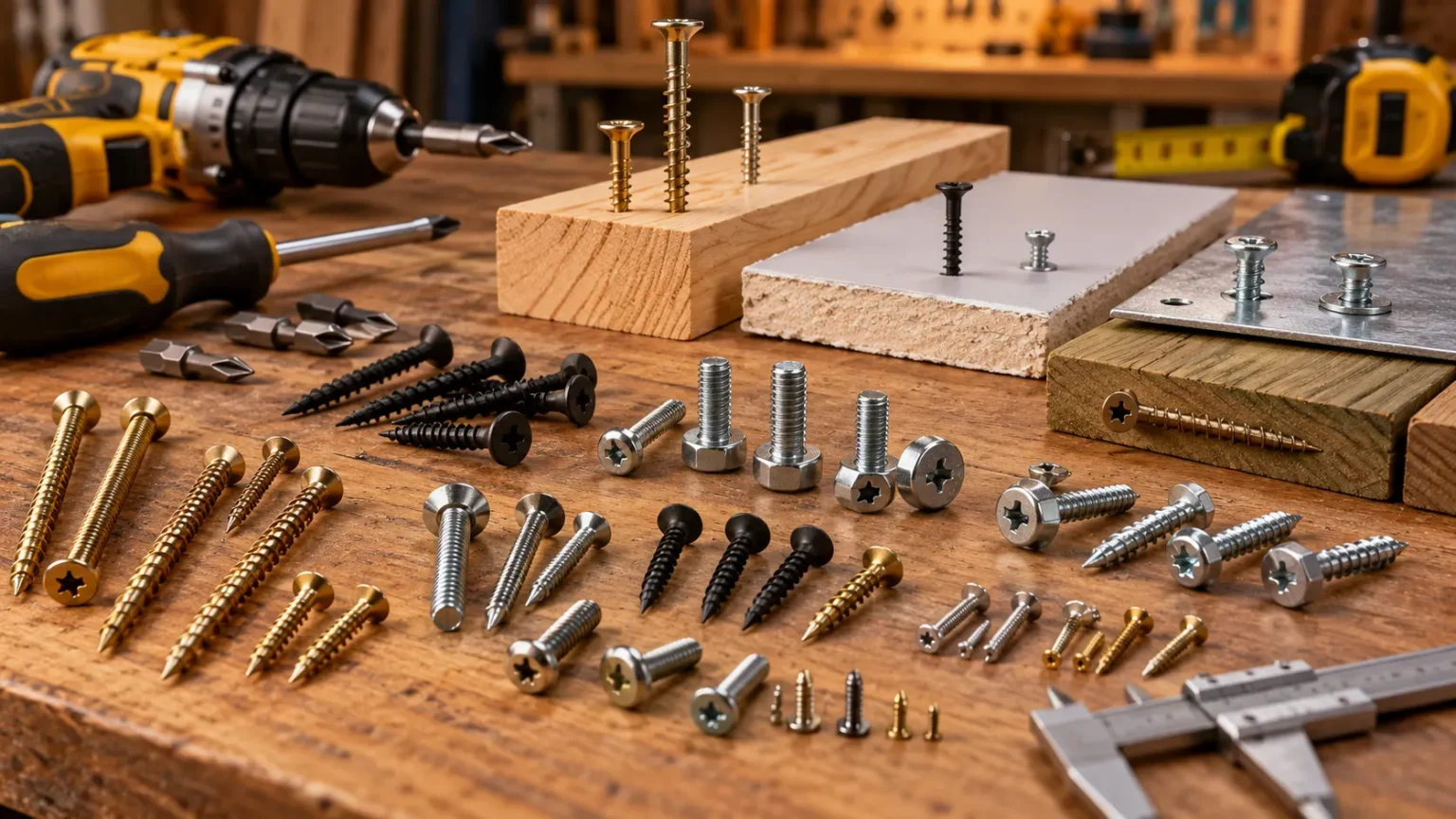 Types of Screws Names, Sizes, and Uses